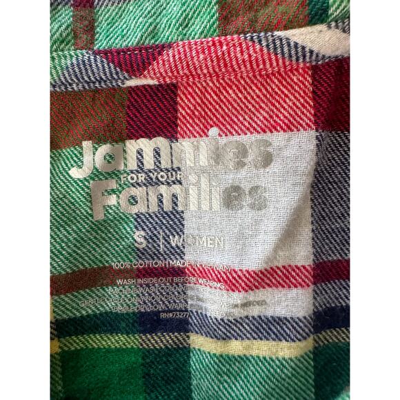 Christmas Plaid Flannel Pajamas Set | Button-Up & Pants (Size S) - Picture 5 of 8